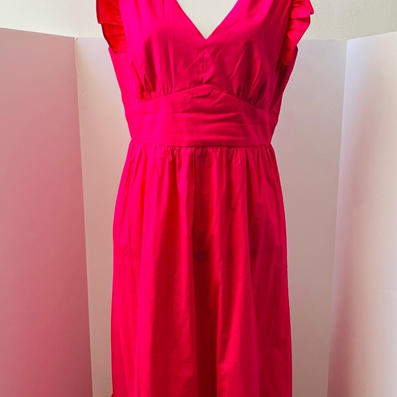 Pretty Maggy London V-Neck Sleeveless Solid Maxi Dress in Fuschia Medium - Picture 6 of 13